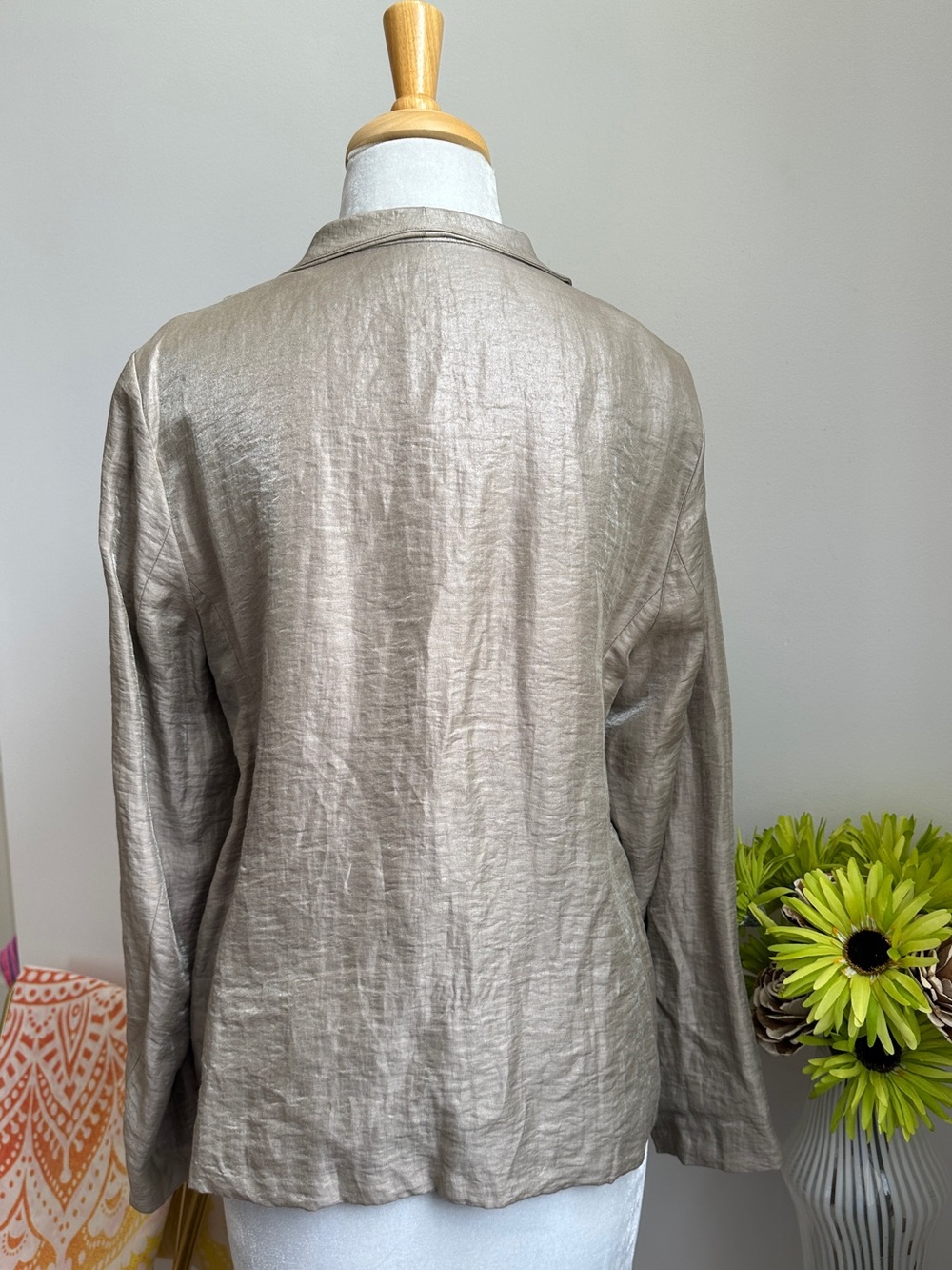 Vintage Eileen Fisher Iridescent Lightweight Jacket/Blazer - Picture 2 of 12